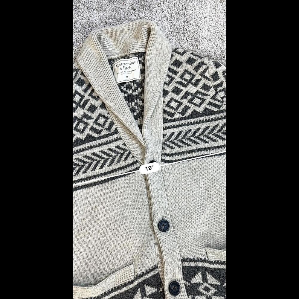 Abercrombie & Fitch Boho Gray Patterned Cardigan … - image 5